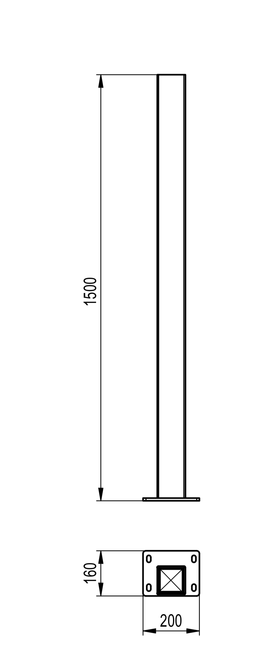 Sloupek Tower 1,5 m